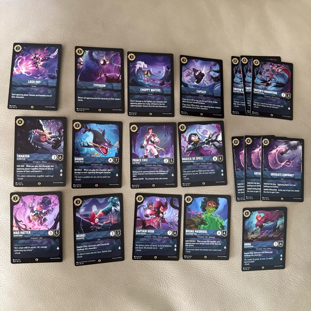 Disney Lorcana Ursula Returns Deck Extra Cards